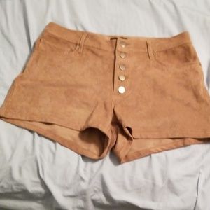 Express faux suede shorts